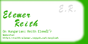 elemer reith business card